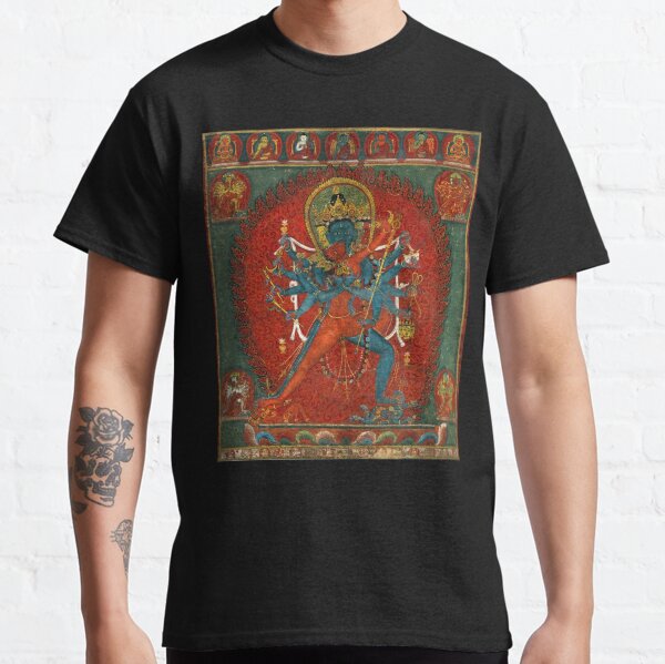 Item preview, Buddhist Painting: Chakrasamvara and Vajravarahi (Restored Tibetan Artwork) designed and sold by PromoteProgress.