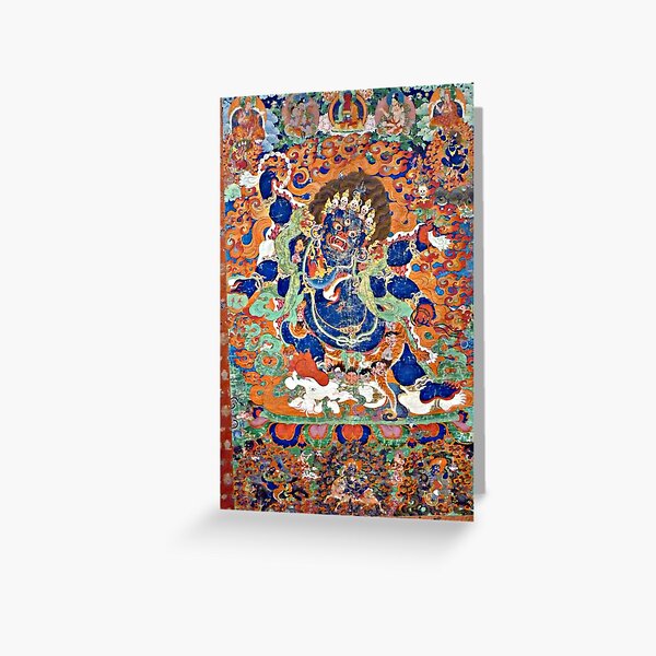 Item preview, Buddhist Painting, Six-Armed Mahakala (Restored Tibetan Artwork) designed and sold by PromoteProgress.