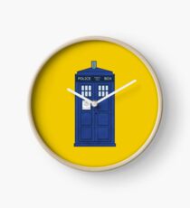 Blue Box { yellow background } Clock