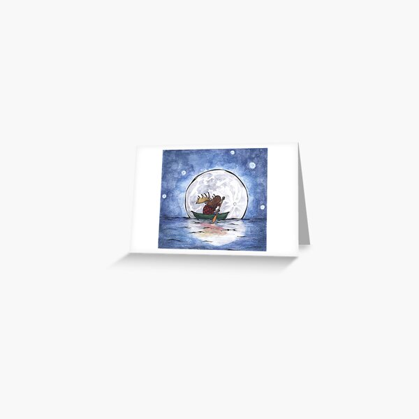 Item preview, A Moose in a Canoe designed and sold by Ardis Cheng.