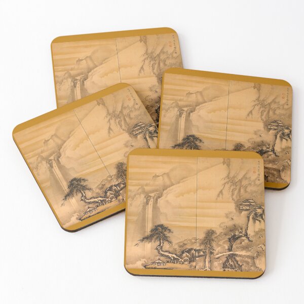 Item preview, Chinese Scholar Contemplating a Waterfall (Restored Japanese Artwork) designed and sold by PromoteProgress.