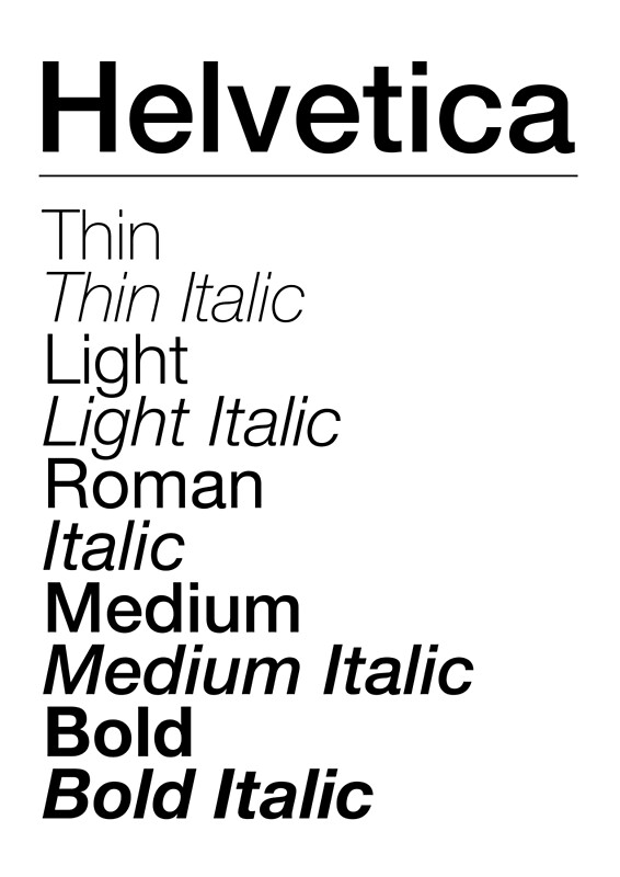 helvetica typeface