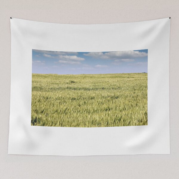 Item preview, green wheat field landscape spring season designed and sold by goceris.