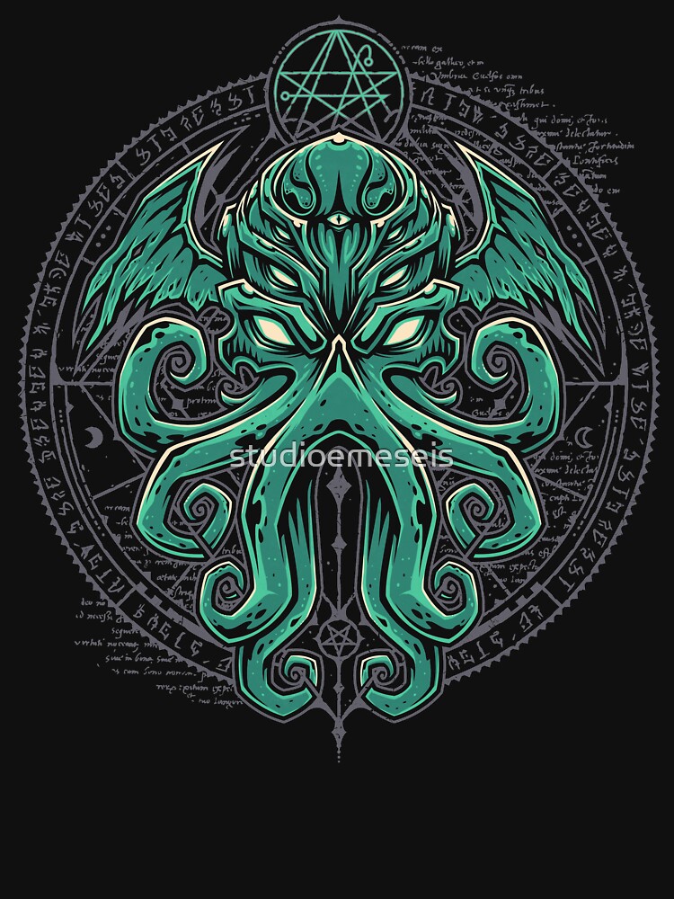 Thumbnail 7 of 7, Essential T-Shirt, Great Cthulhu designed and sold by studioemeseis.