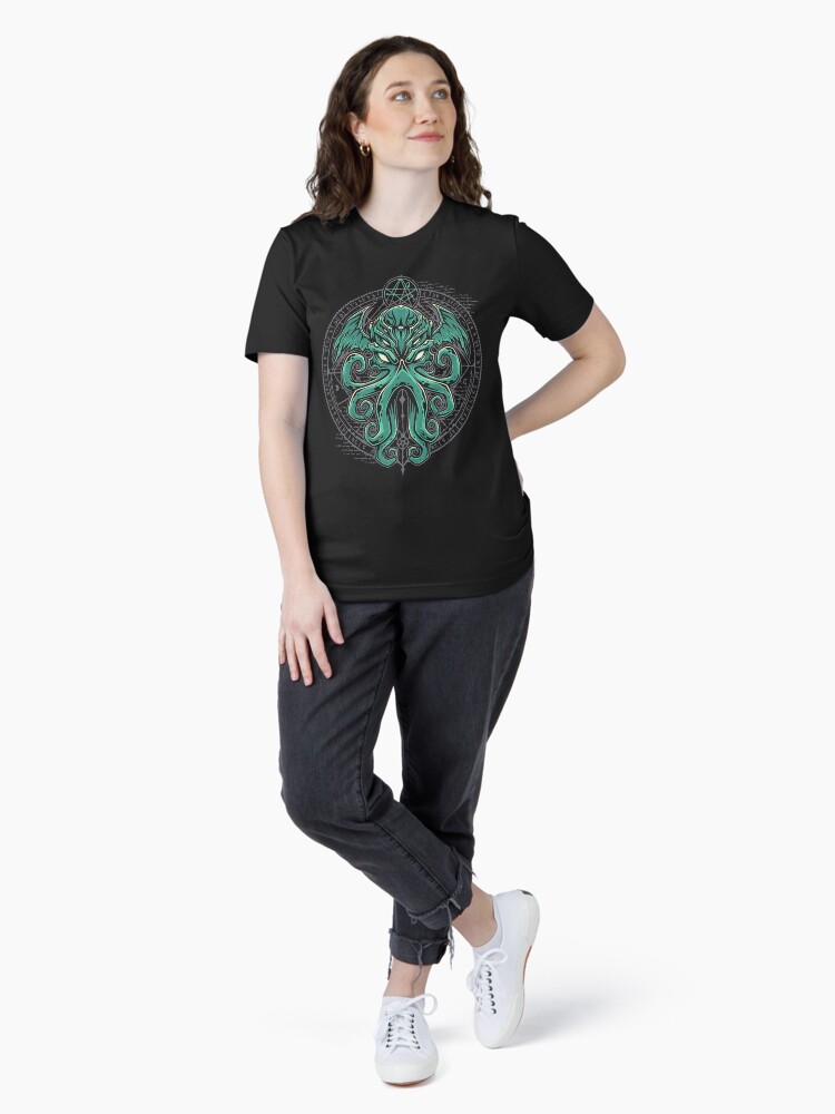Thumbnail 4 of 7, Essential T-Shirt, Great Cthulhu designed and sold by studioemeseis.