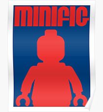 Retro Large Black Minifig, Customize My Minifig Poster