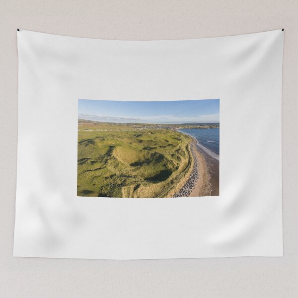 Item preview, aerial birds eye view of lahinch golf course in county clare designed and sold by Nollaig Ó Mórdha  Up The Banner Photography.