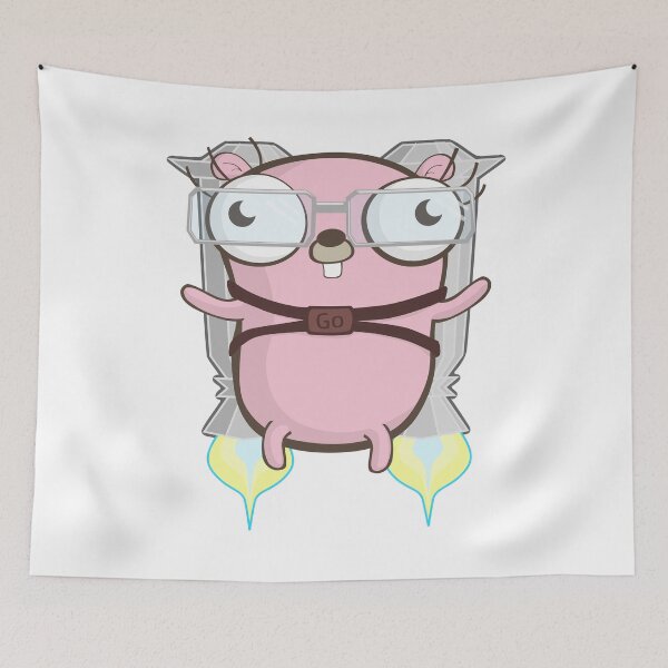 Item preview, The Go Gopher: Pink Gopher with Jet Pack designed and sold by hellkni9ht.