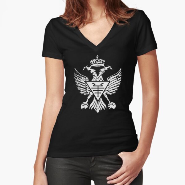 Two Headed Eagle Fitted V-Neck T-Shirt
