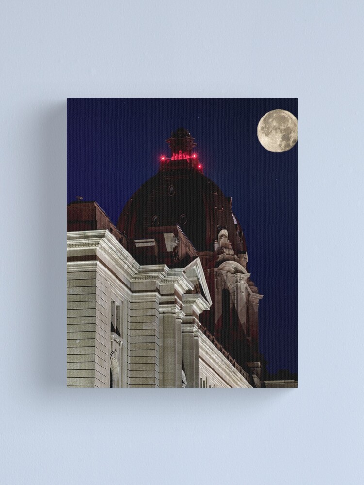 Thumbnail 1 of 3, Canvas Print, October Super Moon designed and sold by darren-j-mcleod.