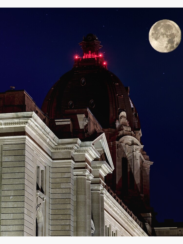 Thumbnail 3 of 3, Canvas Print, October Super Moon designed and sold by darren-j-mcleod.
