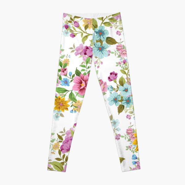 Seamless Floral Pattern Dresses Leggings