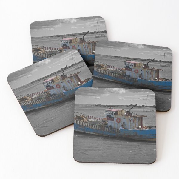 Item preview, Old Boat On River Exe designed and sold by rawshutterbug.