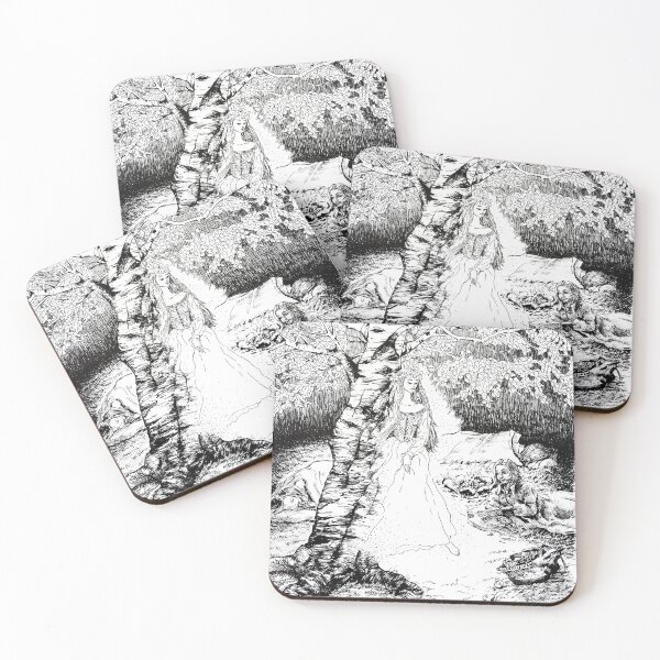 Item preview, The Birch Maiden - ink illustration designed and sold by Donata Zawadzka.