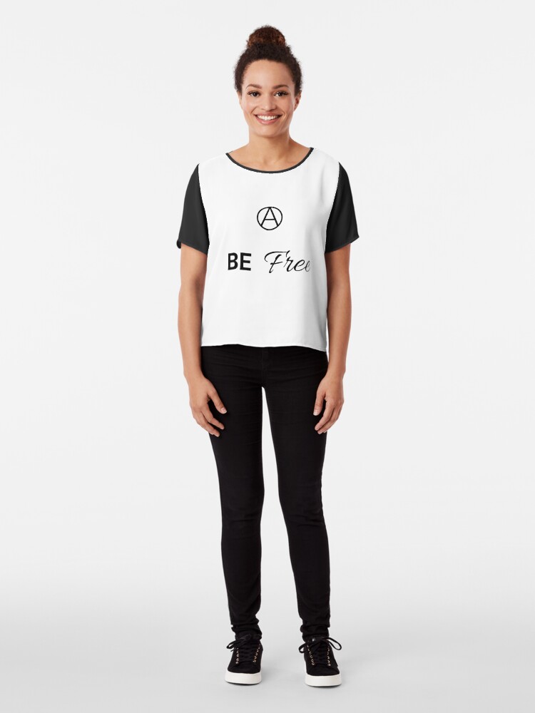 Alternate view of Be Free Script Chiffon Top