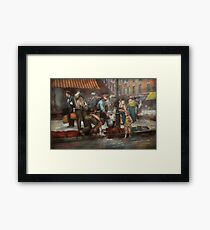 Stadt - NY - Trinkwasser von einer Straßenpumpe 1910 Gerahmtes Wandbild