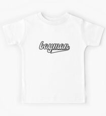 Bayman - White with black outline - Newfoundland Kids Tee