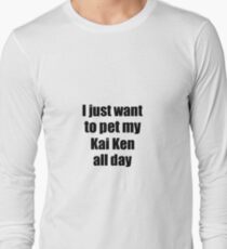 Kai Ken Dog Lover Mom Dad Funny Gift Idea Long Sleeve T-Shirt