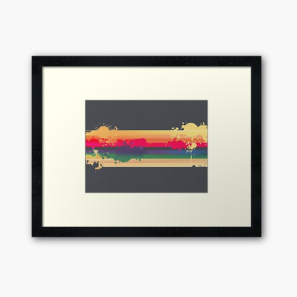 Expressive Rainbow Framed Art Print