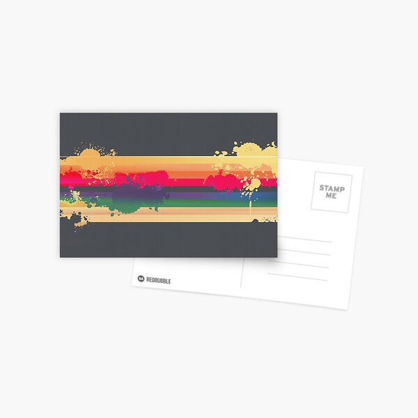 Expressive Rainbow Postcard