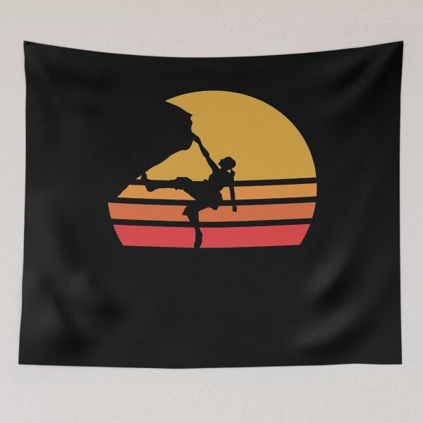 Item preview, Retro Rock Climbing Mountain Cliff Nature Adventure designed and sold by Kieran Abbott.