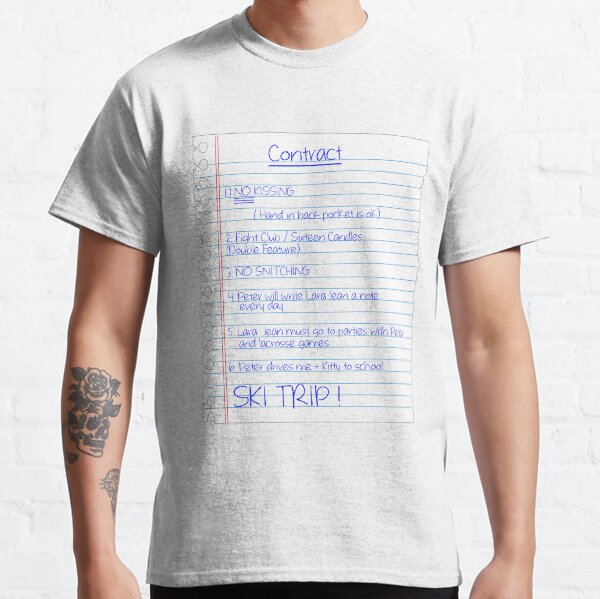 A todos los chicos que he amado antes del contrato Camiseta clásica