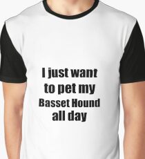 Basset Hound Dog Lover Mom Dad Funny Gift Idea Graphic T-Shirt
