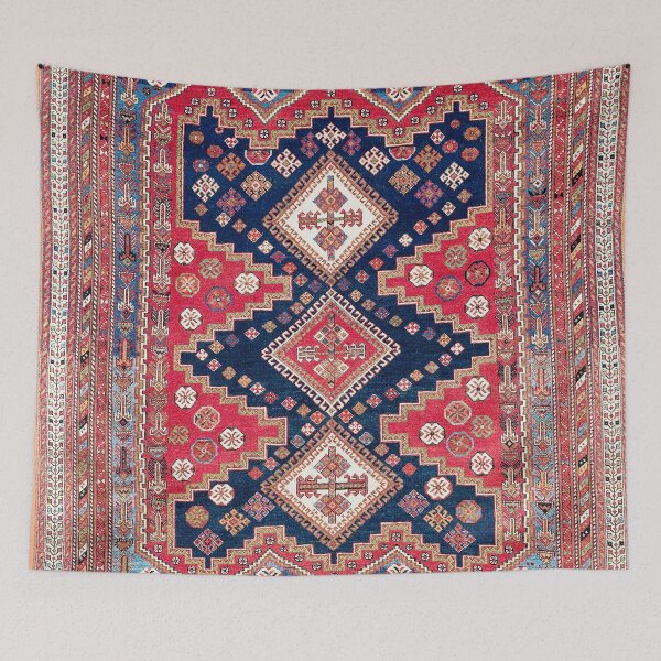 Item preview, Afshar Antique Persian Kerman Tribal Rug designed and sold by Vicky Brago-Mitchell®.