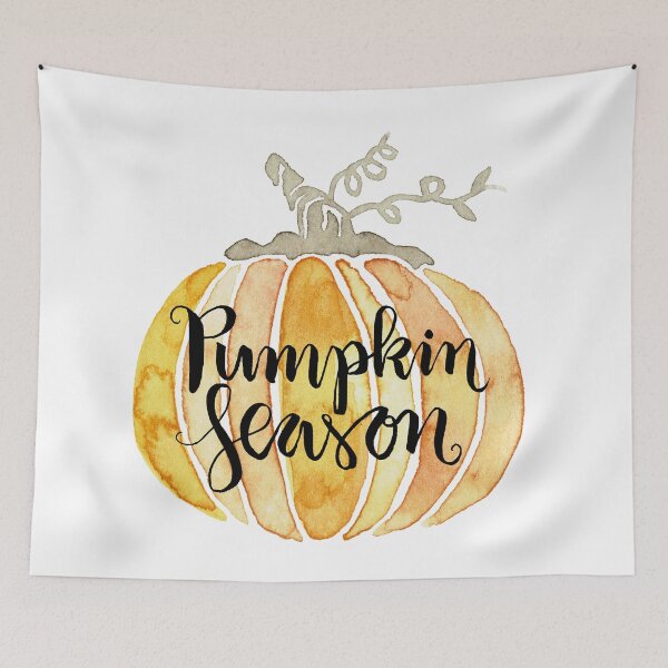 Item preview, Pumpkin Season Fall Autumn Lettering Watercolor Halloween designed and sold by lizzie-burgundy.