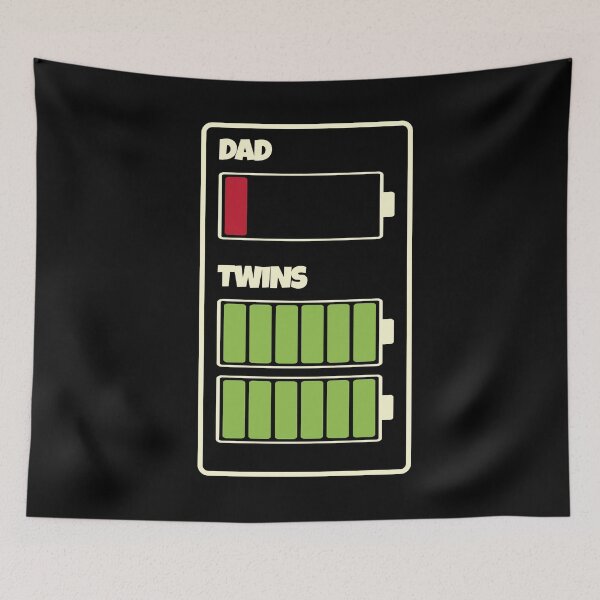 Item preview, Dad Low Battery Twins Full Charge Father Papa Parent designed and sold by Kieran Abbott.