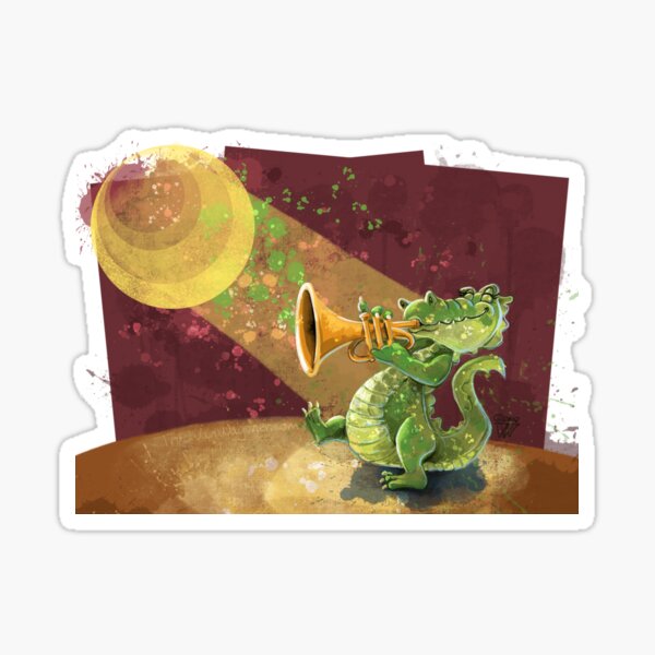 Gator Trumpet Player Sticker