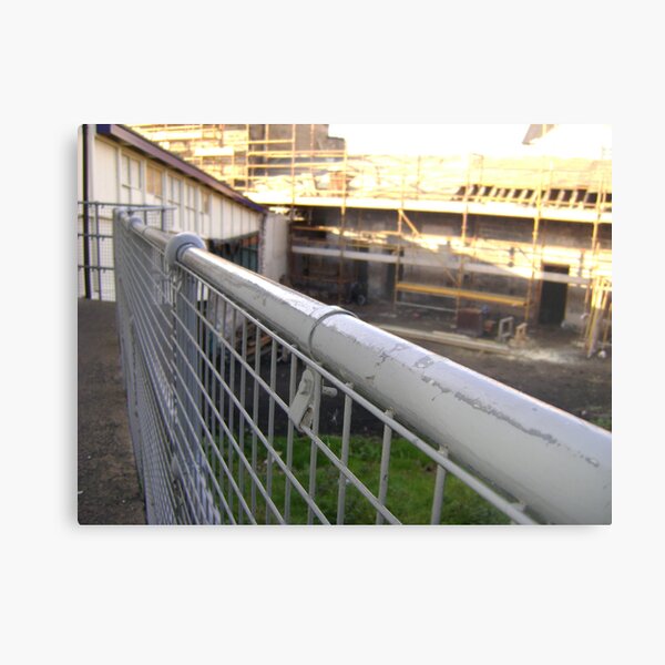 Lines Made Real (metal handrail & roofers' scaffolding) Metal Print