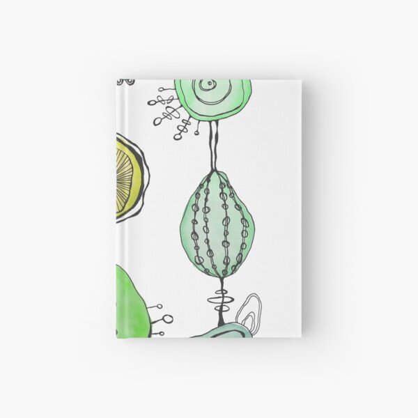 Organic Midcentury Modern Flair in Green Hardcover Journal