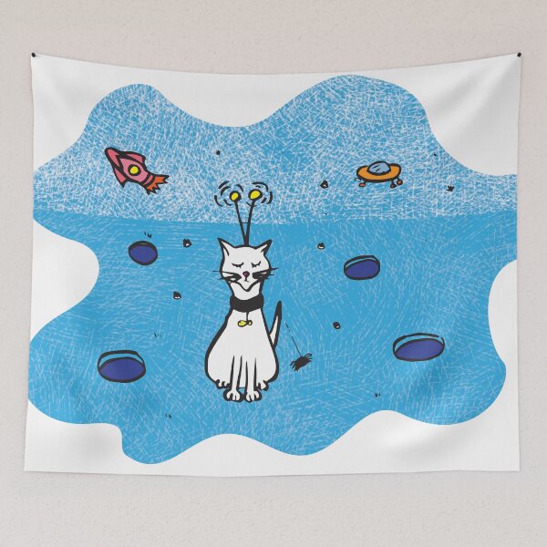 Item preview, Antenna Space Cat designed and sold by Lyn Ellison - random and fun designs.