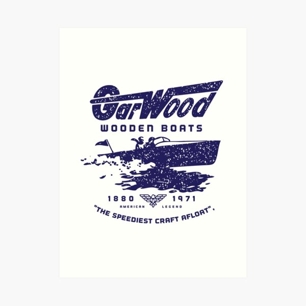 Gar wood vintage wooden boats Art Print