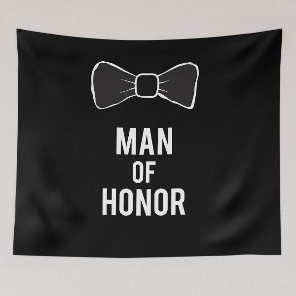 Aperçu de l'œuvre Homme d'honneur Bachelor Party Moustache Noeud papillon Mariage créée et vendue par Kieran Abbott.