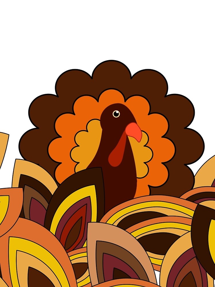Retro Thanksgiving Turkey on White by umeimages
