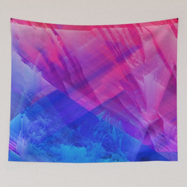 Item preview, Distorted Glitch Waves - Glitch Art Print designed and sold by burning.