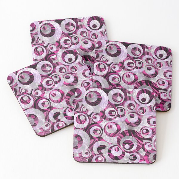 Item preview, Modern Geometric Circles Pattern - Pink Abalone Mother of Pearl designed and sold by WickedRefined - Nicole Demereckis.