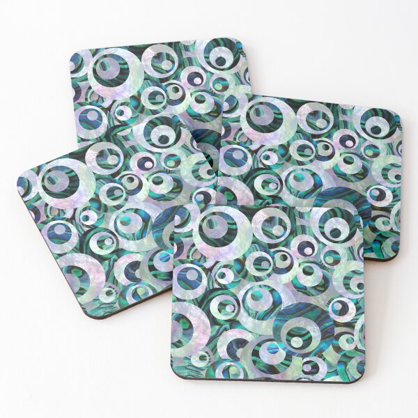 Item preview, Modern Geometric Circles Pattern - Abalone Mother of Pearl designed and sold by WickedRefined - Nicole Demereckis.