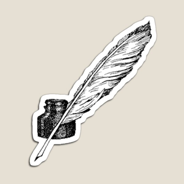 Ink and Quill  Sticker by WritersSpot, Redbubble