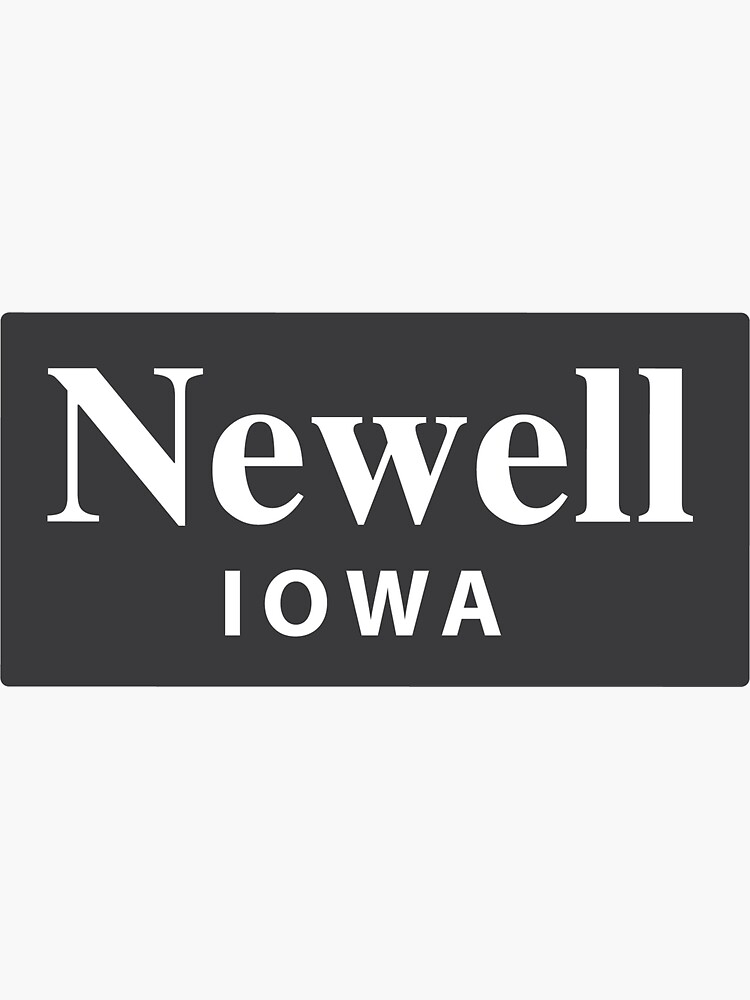 "Newell, Iowa" Sticker by EveryCityxD2 Redbubble