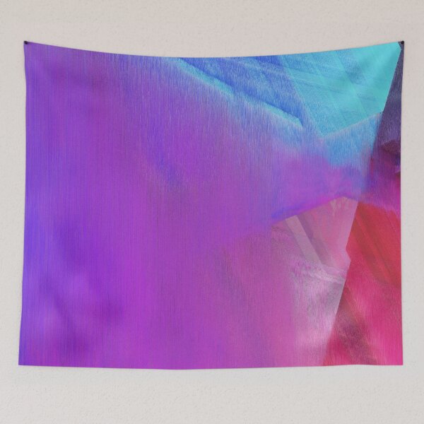 Item preview, Purple Distorted Waves - Glitch Art Print designed and sold by burning.