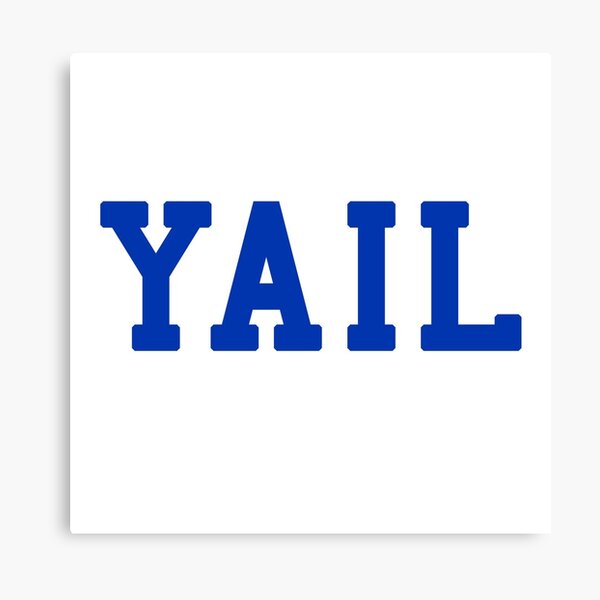 YAIL (blue letters) Canvas Print
