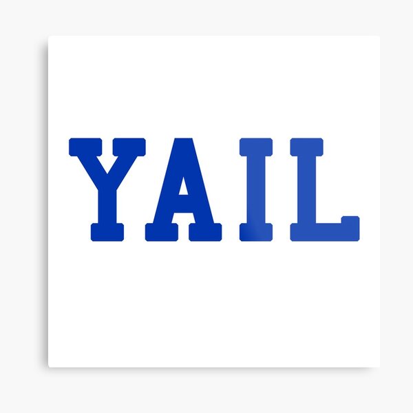 YAIL (blue letters) Metal Print