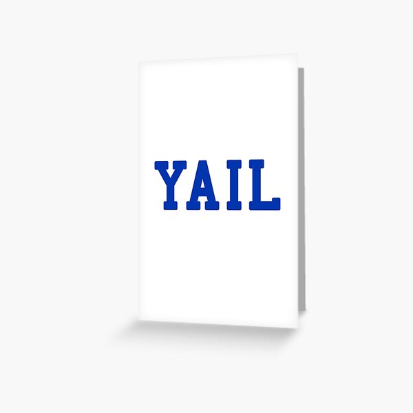 YAIL (blue letters) Greeting Card