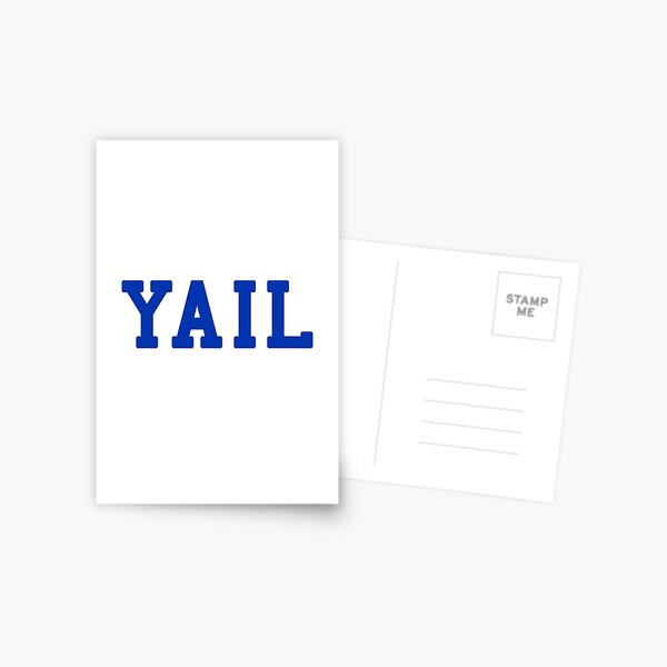 YAIL (blue letters) Postcard