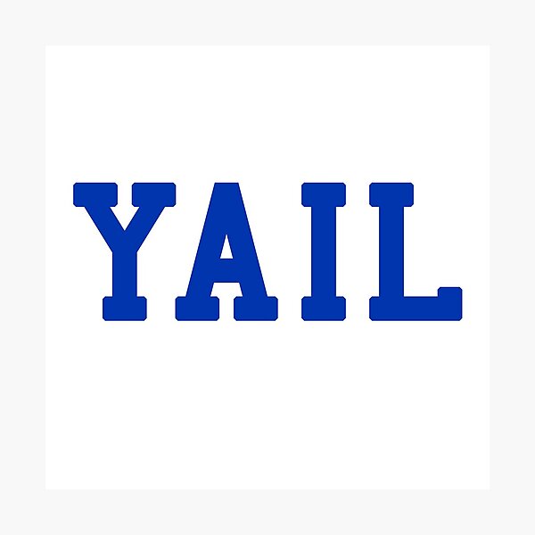 YAIL (blue letters) Photographic Print