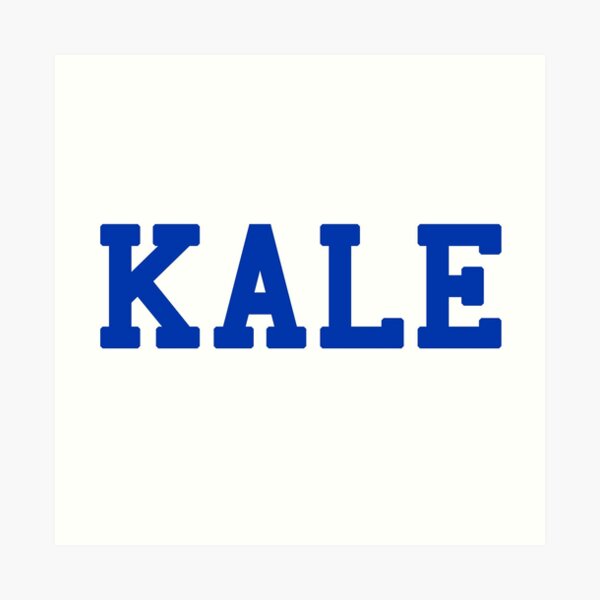 KALE (blue lettering) Art Print