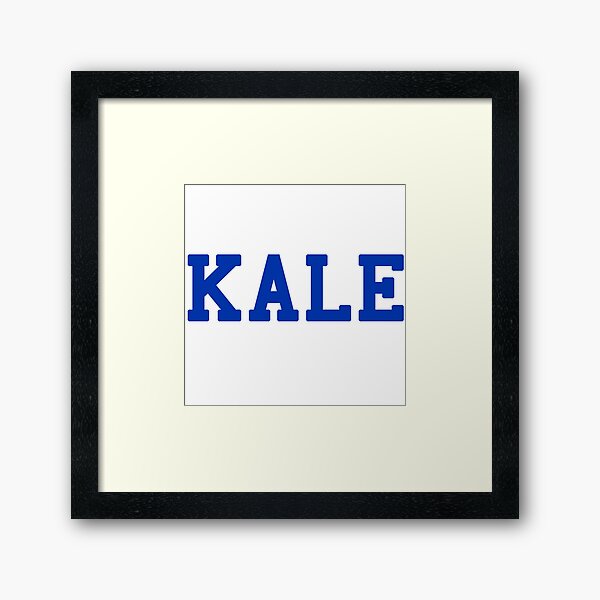 KALE (blue lettering) Framed Art Print